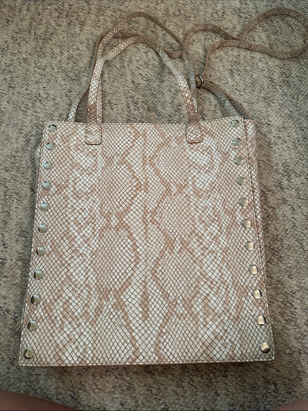 Final Price Hammitt NWOT Snake-Print Tote Bag in Beige